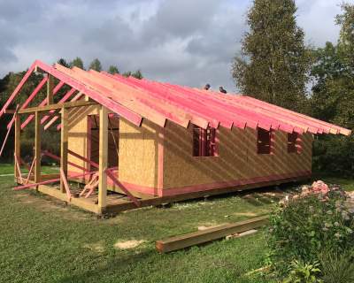 Строительство дома из СИП панелей в д. Сашино