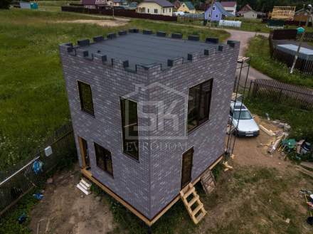 Строительство Бани из СИП панелей по индивидуальному проекту в п.Ольшаники Ленинградской области.