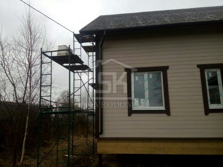 Строительство дома из СИП панелей по индивидуальному проекту в г. Волхов Ленинградской области.