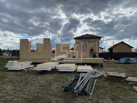 Строительство дома из СИП панелей по индивидуальному проекту в КП Фаворит Ломоносовского р- на