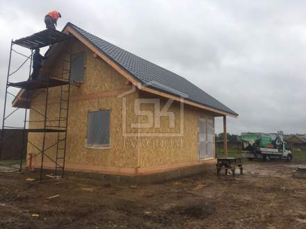 Строительство дома из СИП панелей по индивидуальному проекту в КП Старая Ладога 