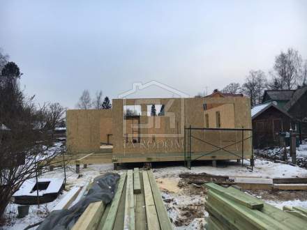 Строительство дома из СИП панелей по индивидуальному проекту в п. Песочное 1 Ленинградской области