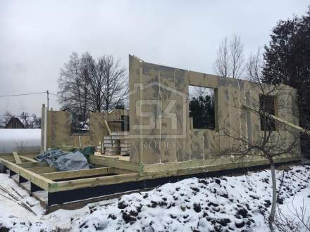 Строительство дома из СИП панелей по индивидуальному проекту в п. Песочное 2 Ленинградской области