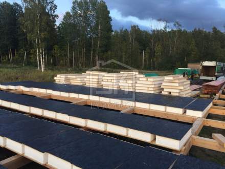 Строительство дома из СИП панелей по индивидуальному проекту в п. Вуокса Ленинградской области.