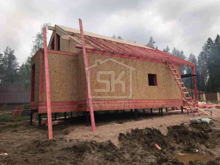 Строительство дома из СИП панелей по  проекту &quot;Победитель&quot; в СНТ &quot; Победитель&quot; Ленинградской области