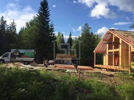 Строительство дома из СИП панелей по  проекту &quot;Победитель&quot; в СНТ &quot; Победитель&quot; Ленинградской области