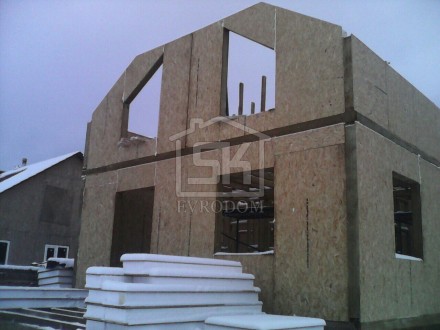 Строительство дома из СИП панелей по типовому проекту Клио во Всеволожском районе  д.Кискелево.