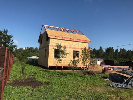 Строительство дома из СИП панелей по типовому проекту &quot;Мерлин&quot; в СНТ &quot; Тюльпан&quot; Ленинградской области
