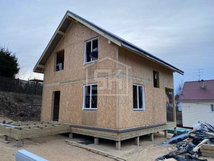 Строительство дома из СИП панелей по типовому проекту «НИКОЛЬ», в д. Порошкино
