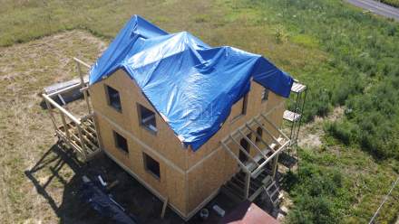 Строительство дома из СИП панелей в д. Хапо Ое 