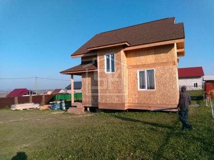 Строительство дома из СИП панелей в д. Кемпелево, по типовому проекту «Демо».