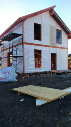 Строительство дома из СИП панелей в д. Кипень