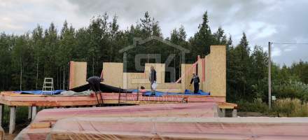 Строительство дома из СИП панелей в д. Красное Село