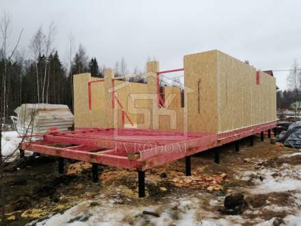 Строительство дома из СИП панелей в д. Волна