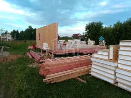Строительство дома из СИП панелей в «КП Кружева» Московской области, по индивидуальному проекту.