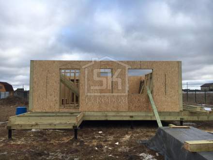 Строительство дома из СИП панелей в п. Рыбицы Ленинградской области