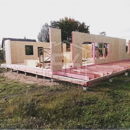 Строительство дома из СИП панелей в п. Жихарево Ленинградской области