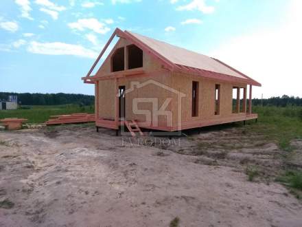 Строительство дома из СИП панелей в СНТ « Соловьевские дачи» Ленинградской области.