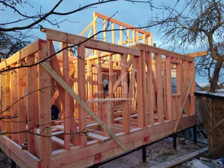 Строительство каркасного дома по индивидуальному проекту в Лембовало Ленинградской области.