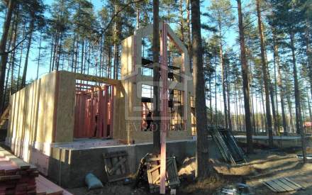 Строительство загородного дома из СИП панелей  КП Финский Бриз