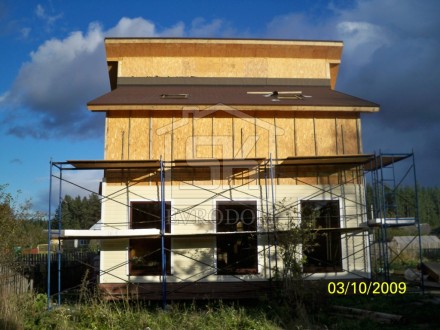 Строительство загородного дома из СИП панелей по проекту Рейн (Волосовский р-н.)