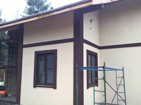 Строительство дома из СИП панелей по индивидуальному проекту в ДНП &quot; ДУБКИ&quot;  Ленинградской области.