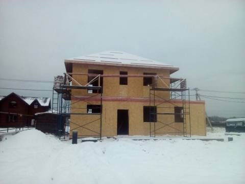 Строительство дома из СИП панелей по индивидуальному проекту в СНТ &quot;Дружное&quot; Ленинградской области.