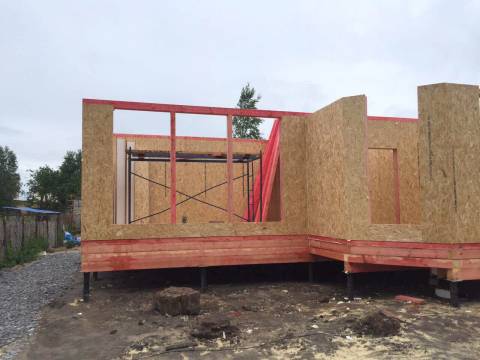 Строительство дома из СИП панелей по индивидуальному проекту в Усть - Ижоре  Ленинградской области