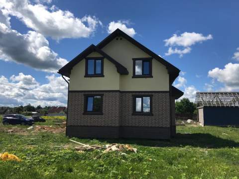 Строительство дома из СИП панелей по типовому проекту «Демо» в п. Красный Бор Ленинградской области.