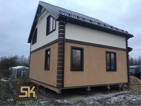 Строительство дома из СИП панелей по типовому проекту &quot;Мерлин&quot; в СНТ &quot; Тюльпан&quot; Ленинградской области