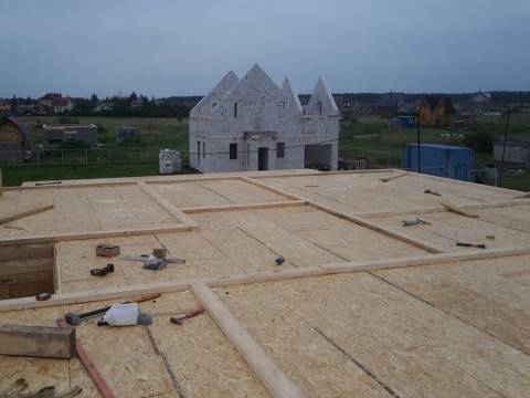 Строительство дома из СИП панелей по типовому проекту &quot;РИВЬЕРА&quot; в г. Отрадном Ленинградской области.