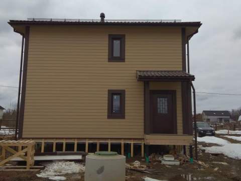 Строительство дома из СИП панелей в КП « Кружева» Московской области, по индивидуальному проекту.